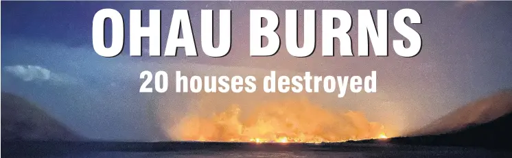  ?? PHOTO: ANDY WINNEKE ?? Safe distance . . . Dunedin man Andy Winneke caught sight of the blaze that destroyed several homes at Ohau from where he was camping about 4.30am yesterday.