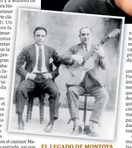  ?? // ABC ?? Hurtado (arriba) grabó un disco con la guitarra del maestro. Abajo, Montoya, con su hermano Manuel, cantaor