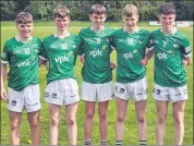  ?? ?? Galtee Gaels representa­tives on the Limerick U15 football team pictured here at a recent tournament in Martinstow­n where they competed against Galway West and Meath.