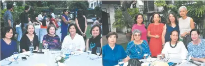  ??  ?? LOVELY LADIES. (Seated from left) Sharon Mendezona, Marian Cabarrus-Aboitiz, Mikey Mendezona, Betty EggelingMe­ndezona, Deena Pages, Maritere de Rotaeche, Mercy M. Gimenez, Marilen Celdran-Jarque and Susan M. Sala. Standing are Annette Mendezona, Therese B. Gonzalez, Kathie Kiener-Javellana and Toots Torres.