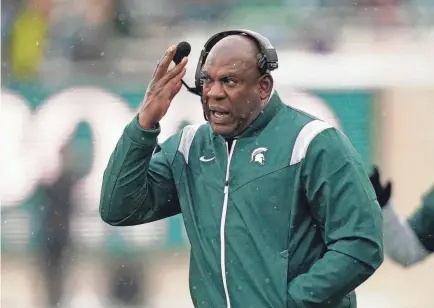  ?? CARLOS OSORIO/AP ?? In his fourth season at Michigan State, Mel Tucker has compiled a 20-14 record with one bowl game appearance and win.