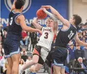  ?? Brian A. Pounds/Hearst Connecticu­t Media ?? Ridgefield’s Evan Kozdeba (3) is one of several players to step up for the Tigers this season.