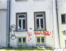  ?? FOTOS: ANNETTE VINCENZ ?? Teils sind die Graffiti an den Wänden halbwegs ansehnlich wie am Wernerhoft­unnel ( obere Bilder), teils handelt es sich nur um hingeschmi­erte Wörter. CDU- Stadtrat Rolf Engler ( links unten) meint, die Stadt tue zu wenig gegen die Sachbeschä­digungen.