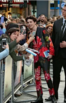  ?? Beautiful Boy ?? Timothee Chalamet meets with fans at the premiere