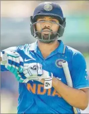  ?? GETTY IMAGES ?? Rohit Sharma passing the fitness test will be crucial as India’s strong performanc­e will depend a lot on the opener.