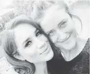  ?? INSTAGRAM ?? Meghan Markle and Violet von Westenholz pose for a selfie at Wimbledon in 2016.