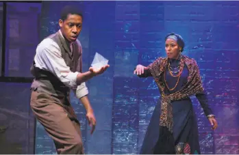  ?? Kevin Berne ?? Namir Smallwood ( left) and Margo Hall appear in “Gem of the Ocean” at Marin Theatre Company.