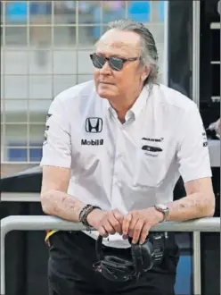  ??  ?? ROTUNDO. Ojjeh está enfadado con la situación de McLaren en F-1.