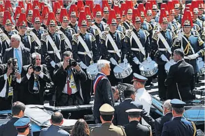  ?? (DPA) ?? De nuevo presidente. La ceremonia de asunción de Sebastián Piñera se caracteriz­ó por su brevedad.