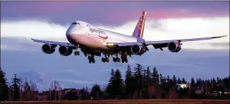  ?? SEATTLE TIMES/ASSOCIATED PRESS ?? Since it debuted in 1969, the 747 jumbo jet has served as a cargo plane, a commercial aircraft capable of carrying nearly 500 passengers and the Air Force One presidenti­al aircraft.