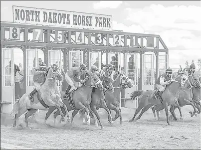  ?? Submitted Photo ?? The North Dakota Horse Park, located at 5180 19th Ave. N, Fargo, ND 58102, will feature full race cards of Thouroughb­red and Quater Horse Racing this summer.