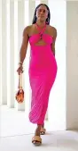  ?? ?? BODYCON DRESS: Hugs, fatters and accentuate­s