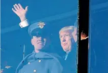  ?? PHOTO: REUTERS ?? President-elect Donald Trump gestures to the crowd as he watches the Army vs Navy college football game in Baltimore, Maryland.