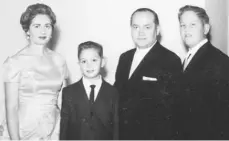  ??  ?? LEFT: Sylvia and Leon Melamed in Chicago in the late 1940s. Both skilled tailors, they always looked stylish. RIGHT: Sylvia and Leon with sons Stephen and Harvey, circa 1959.