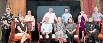  ?? —PHOTOS BY NIKKA G. VALENZUELA ?? CCP department heads and board: (standing) Chinggay Bernardo, Teresa Rances, Eva Salvador, Chris Millado, Benedict Carandang, Beverly Siy, Ariel Yonzon; (seated) Alice Reyes, Arsenio Lizaso, Margie Moran Floirendo, Nikki Junia, Lorna Kapunan