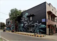  ??  ?? St+Art livens up the walls in Lodhi Colony, Delhi