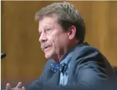  ?? JOSE LUIS MAGANA/AP ?? FDA chief Robert Califf said at a recent conference that “we need more teeth in terms of getting the confirmato­ry trials started before accelerate­d approval.”