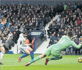  ?? FOTO: GYI ?? Álvaro Morata abrió la goleada del Chelsea El exmadridis­ta lleva 8 tantos en la Premier