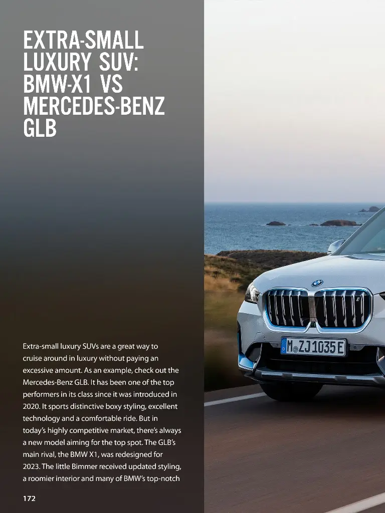 EXTRASMALL LUXURY SUV BMWX1 VS MERCEDESBENZ GLB PressReader