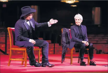  ?? PAUL MORIGI — GETTY IMAGES ?? Garth Brooks and Joan Baez speak during the 43rd annual Kennedy Center Honors at The Kennedy Center in Washington, D.C., on May 21.