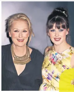  ??  ?? Alexandra and Meryl Streep, who both played Margaret Thatcher in The Iron Lady. Alexandra playing the younger Margaret, right