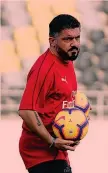  ?? LAPRESSE ?? Rino Gattuso, 41 anni, tecnico Milan da novembre 2017