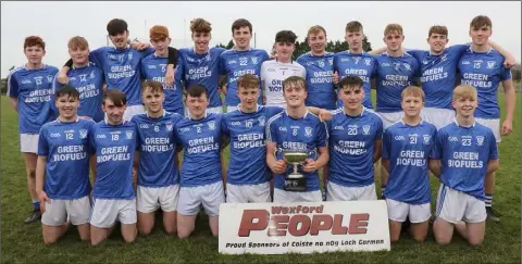  ??  ?? The double-winning Ballyhogue Under-17 squad after their hurling success.