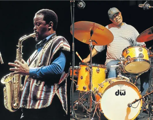  ?? Pictures: GETTY IMAGES ?? ORIGINAL REVOLUTION­ARY JAZZ BAND: Members of the Blue Notes which formed in exile, Dudu Pukwana on the alto sax, left, and Louis Moholo-Moholo on drums