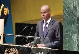  ?? MICHAEL BROCHSTEIN Sipa USA/TNS, file 2018 ?? In an unusual move, Haiti President Jovenel Moïse took the mic Monday at the U.N. Security Council to defend his governance amid his nation’s deepening political crisis.