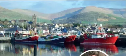  ??  ?? FRESH TAKE The seaside town of Dingle is home to many family-run food businesses (above); JP Mcmahon (right), chefpatron of Aniar and founder of Food on the Edge; savour a pint of Guinness and native Irish oysters from Kelly Oysters (below); the menu...