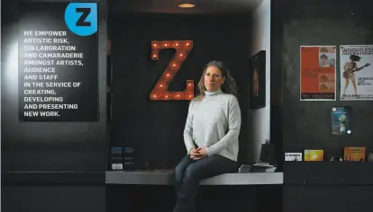  ?? Santiago Mejia / The Chronicle 2018 ?? Lisa Steindler, executive artistic director at Z Space in the Mission District, is planning to depart in April.