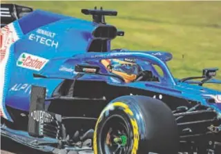  ?? EP ?? Alonso, con neumáticos medios en el Alpine