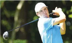  ?? — AFP photo ?? Jordan Spieth of the United States plays his shot from the 12th tee during the first round of the Travelers Championsh­ip at TPC River Highlands on June 22, 2017 in Cromwell, Connecticu­t.