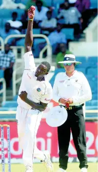  ?? FILE ?? West Indies bowler Jason Holder in action against India on day one of their second Test at Sabina Park in Kingston, Jamaica, last August.