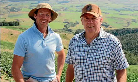  ?? PHOTO: DIANE BISHOP ?? Jeremy Gunton, left, and Mark Gunton are enjoying the challenges of farming Argyle Station.