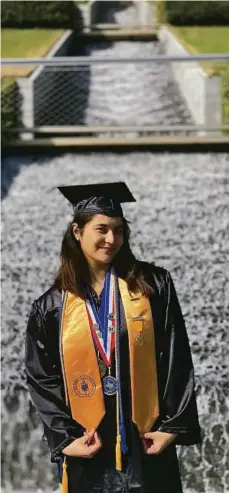  ?? Courtesy of San Jacinto College ?? Like many area grads, San Jacinto College’s Sadokat Khakimova, 20, is ready for what’s next.