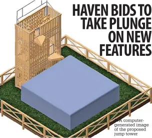  ?? ?? A computerge­nerated image of the proposed jump tower