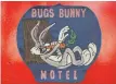  ??  ?? An embroidere­d housekeepe­r’s patch from the Bugs Bunny Motel in the 1950s.