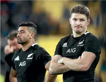  ?? GETTY IMAGES ?? Richie Mo’unga and Beauden Barrett gained a pass mark in their first game for the All Blacks together, but more will be expected in Perth against the Wallabies on Saturday night.
