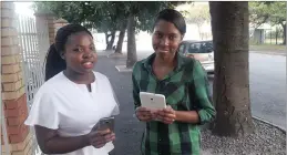  ?? Picture: CLINTON MOODLEY ?? Phindile Shozi of uMlazi and Sithemeile Mkhwanazi of Lamontvill­e think the city is very thoughtful to have given wi-fi to townships, which will enable ordinary people to connect to the internet and with each other.