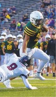  ?? AMYSHORTEL­L/THE MORNING CALL ?? Central Catholic’s Jayden Williams runs the ball down the field for a touchdown.