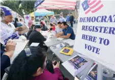  ?? GETTY IMAGES ?? Ambos partidos se apresuran a inscribir votantes.