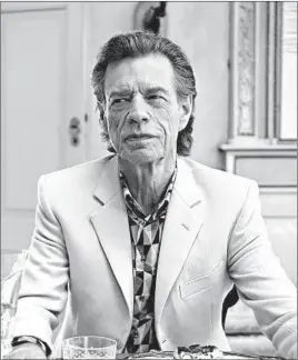  ?? JOSE HARO/SONY PICTURES CLASSICS ?? Mick Jagger, who says “I wish I had done a lot more acting,” plays an art collector in “The Burnt Orange Heresy.”