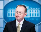  ??  ?? Mick Mulvaney, jefe de gabinete de la Casa Blanca.