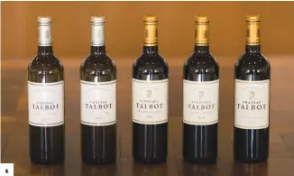 ??  ?? 1 1/ Une dégustatio­n de Talbot 2003, 2006, 2009, 2014 et 2016 marque la progressio­n sensible de la précision des vins du château Talbot au   l des millésimes vers des jus de plus en plus éclatants.