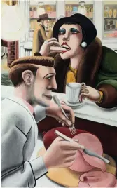  ??  ?? Edward Burra’s The Snack Bar (c 1930): a Soho lady’s lunch, Shaftesbur­y Avenue