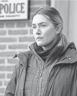  ?? PROVIDED BY MICHELE K. SHORT/ HBO ?? Kate Winslet is Mare Sheehan, a Pennsylvan­ia detective investigat­ing a murder in HBO’s “Mare of Easttown.”