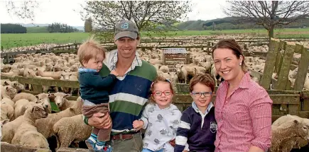  ??  ?? Simon and Lou with children Millie, 4, George, 2, and Oscar, 1.