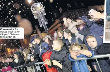  ??  ?? Community The crowds are all set for this year’s Christmas lights switch-on