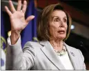  ?? CHIP SOMODEVILL­A / GETTY IMAGES ?? THE DEMOCRATS: House Speaker Nancy Pelosi, D-Calif., initially had no intention of holding a vote. But House Democratic leadership felt the pressure of Republican claims that they weren’t being transparen­t.